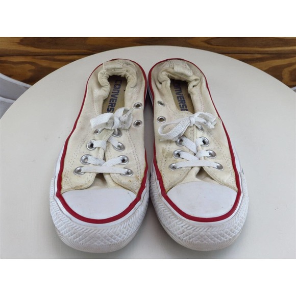 Converse Size 5.5 Sneaker Beige Fabric Medium All Star Lace Up Women - Picture 3 of 11